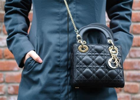 sac lady dior mini|Dior lambskin bag.